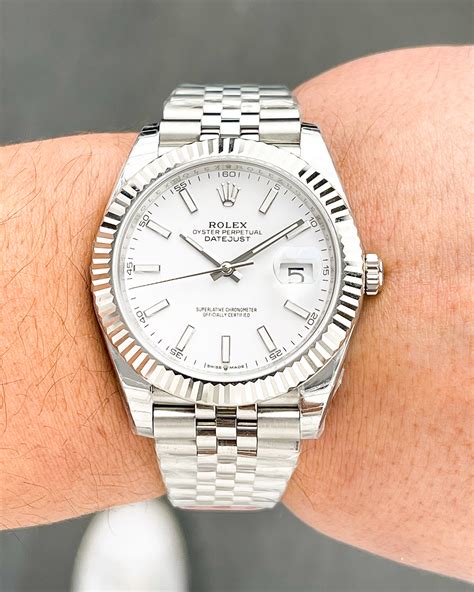 rolex datejust bracelet jubilee|rolex datejust 41 white dial.